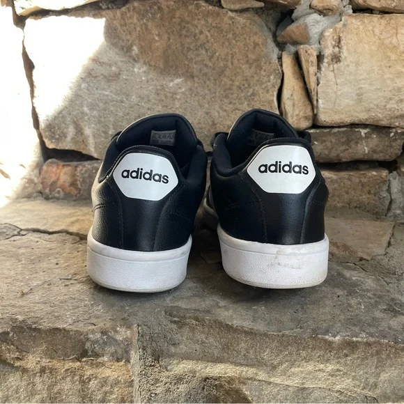 ADIDAS Cloudfoam Leather Black Advantage Sneakers - Picture 5 of 7